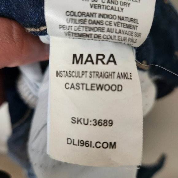 DL1961 | Mara Instasculpt Straight Raw Hem Ankle Jeans in Castlewood - Size 28 - Picture 14 of 14